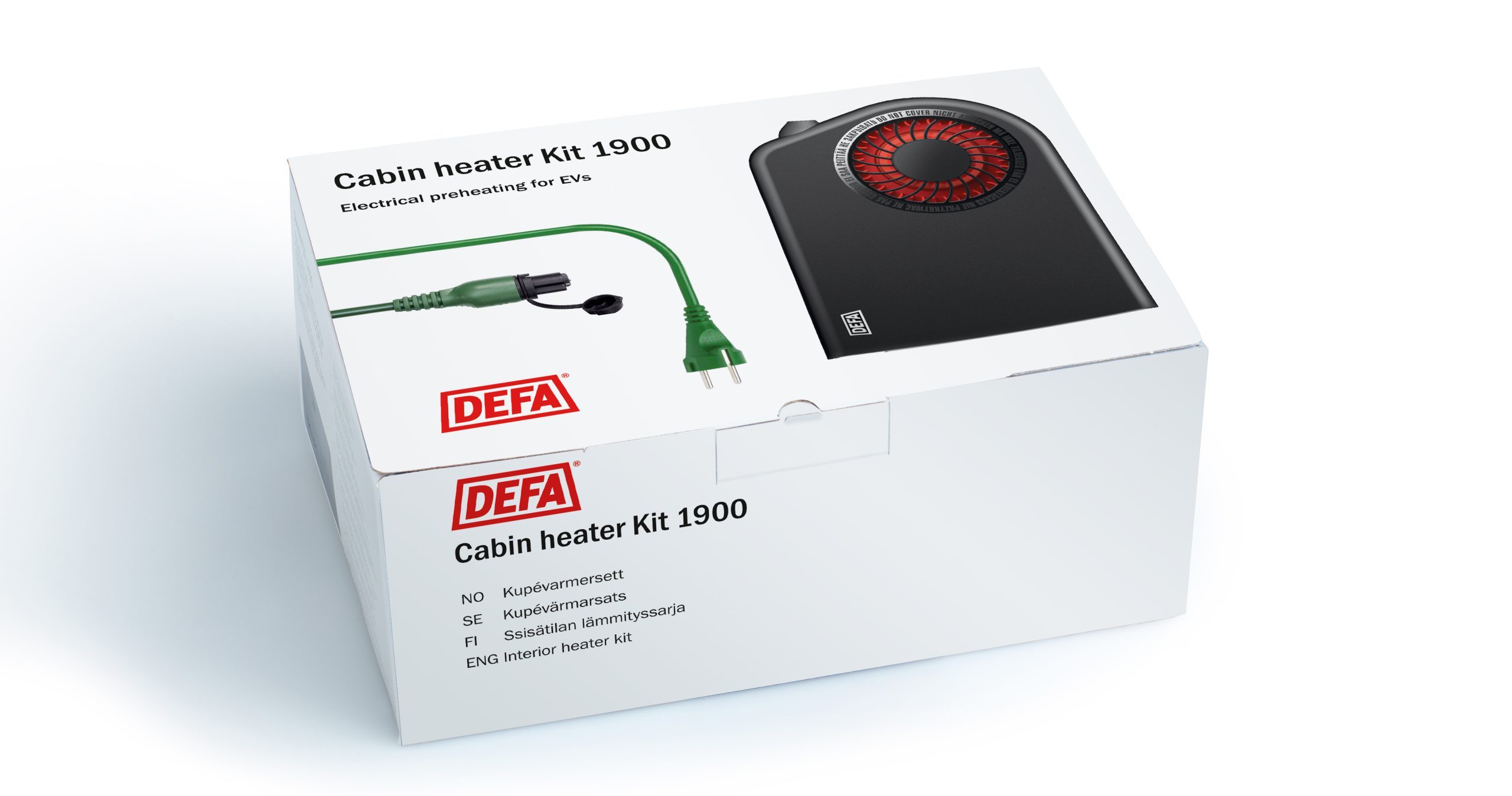 Defa cabin heater kit 1900 -pakkaus