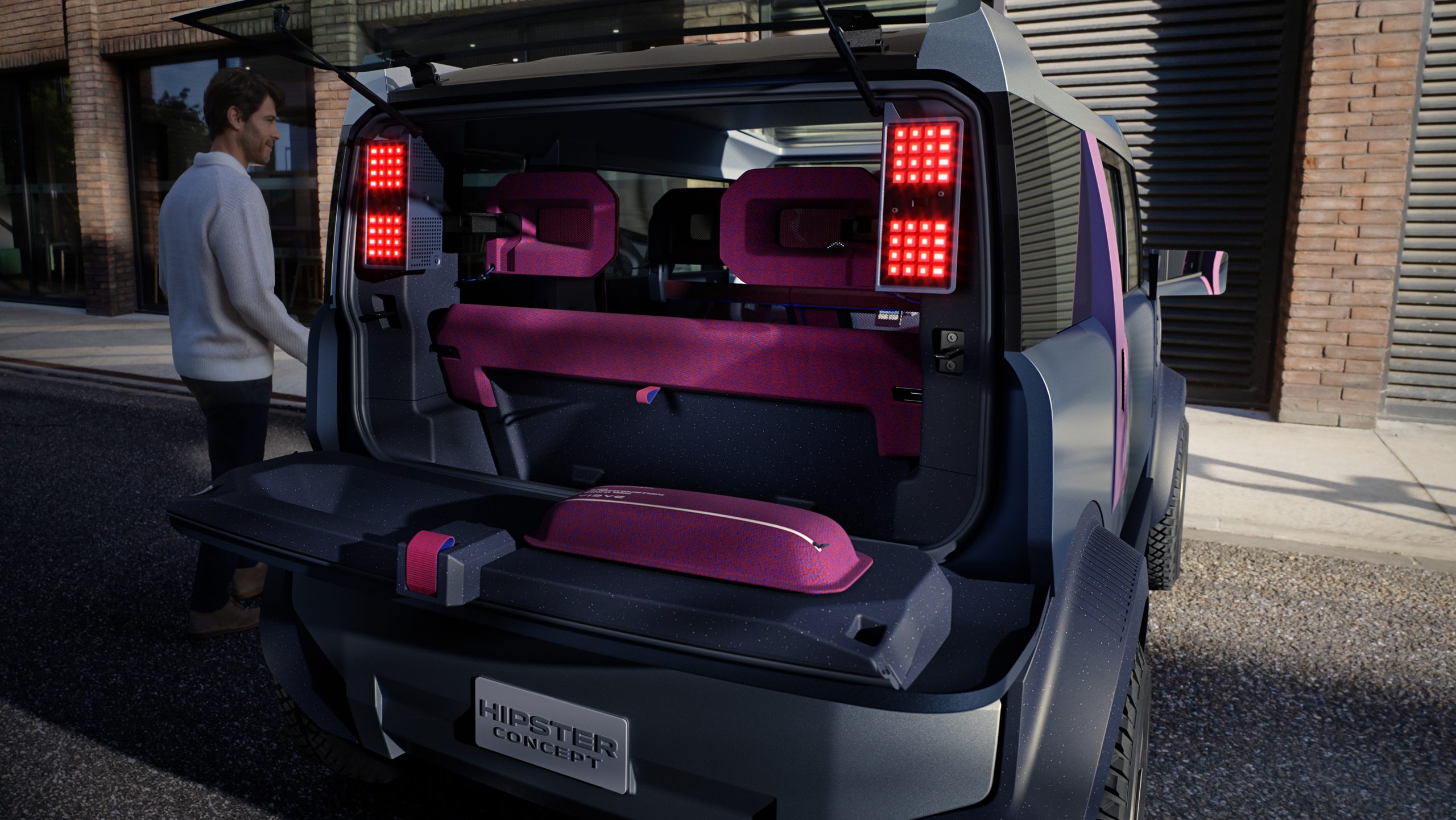 Dacia Hipster -konseptiauto takaa ja tavaratila