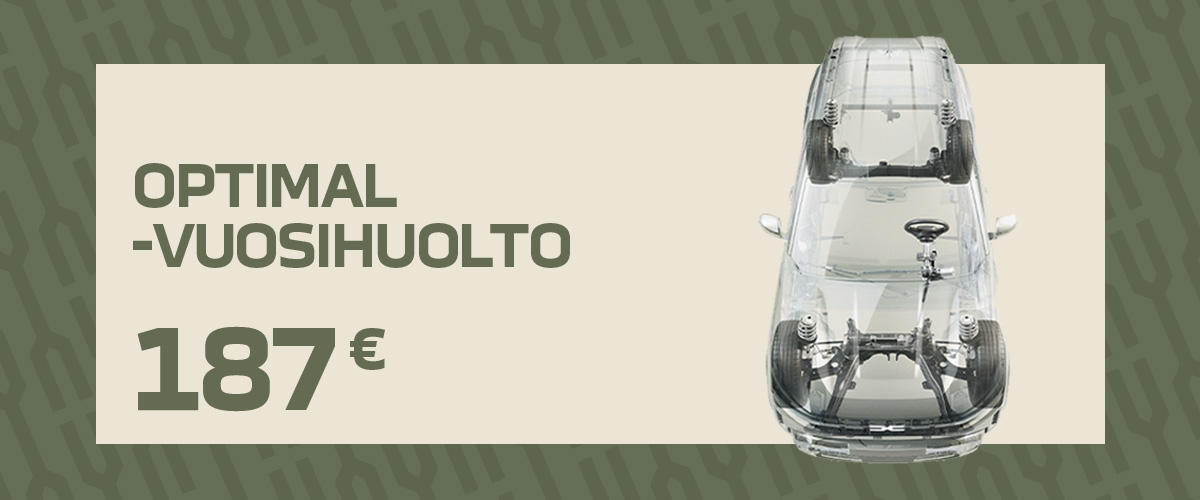 Aina edullinen Dacia Optimal-vuosihuolto.